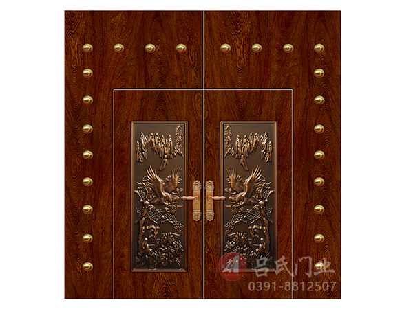 名稱:大鵬展翅-型號:鋼板大門