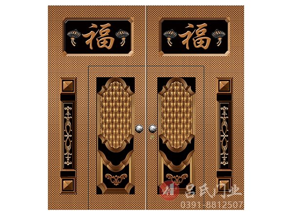 名稱:富貴人間-型號(hào):鋼板大門